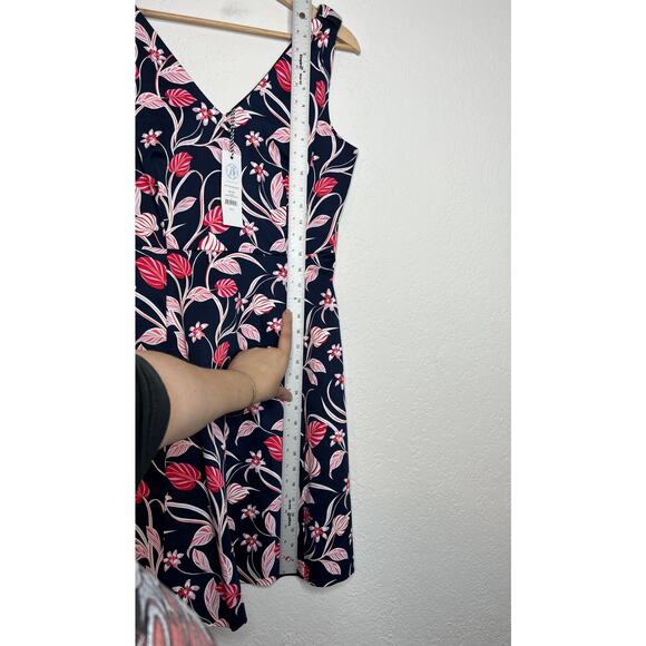 Draper James Knot Shoulder Floral A-Line Dress 6 NWT - Picture 7 of 10